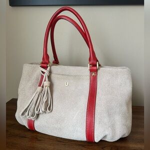 UNGARO Suede & Leather Handbag